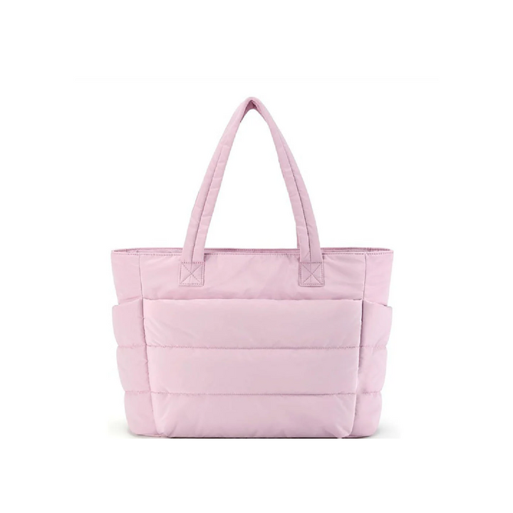 Puffer Tote Bag Women's Nylon Carryall Shopper Handbag