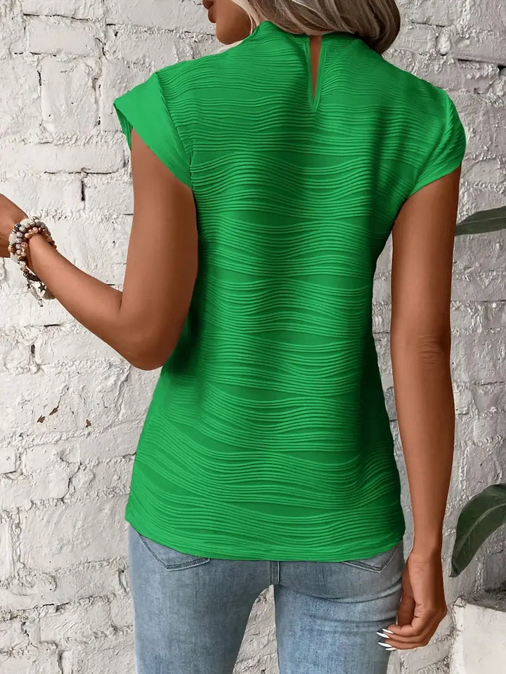 Women's Knit Short Sleeve Blouse Top Knitwear