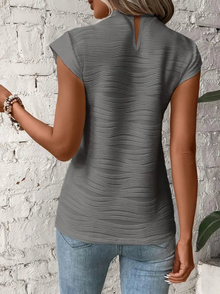 Women's Knit Short Sleeve Blouse Top Knitwear