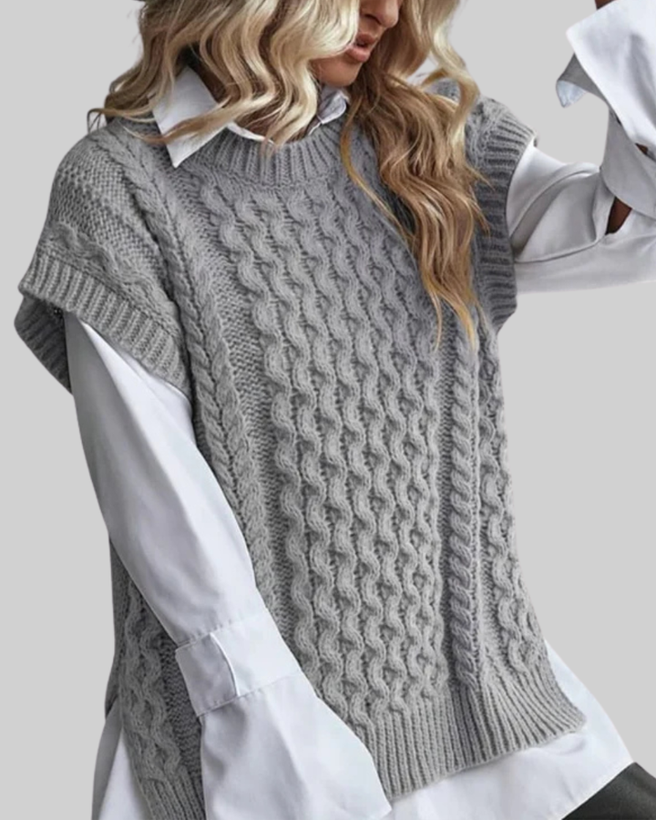 Women's Knit Sweater Vest Pullover Sleeveless Top