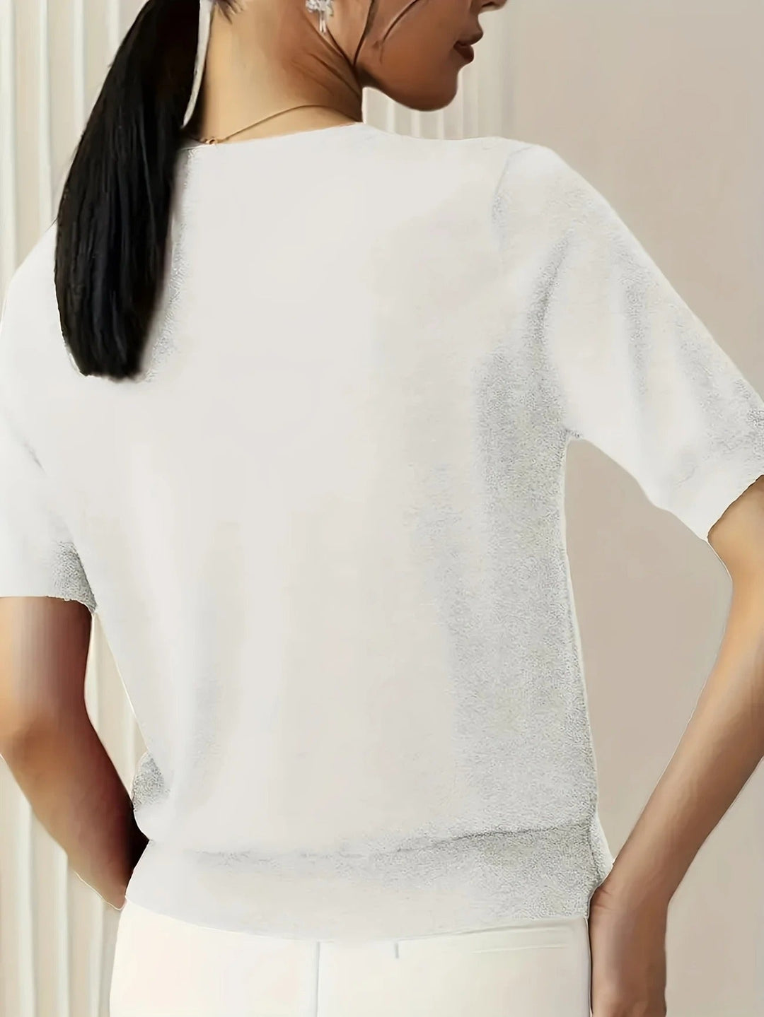 Women's Knit Short Sleeve Crew Neck T-Shirt