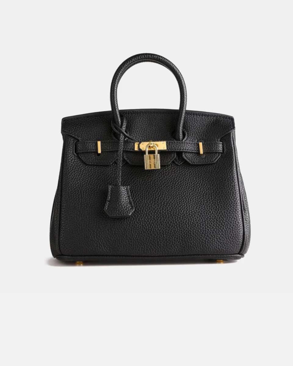 Women's Leather Structured Top Handle Satchel Handbag