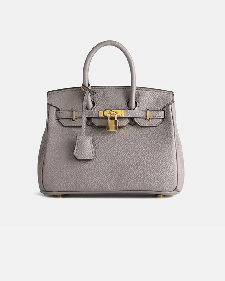 Women's Leather Structured Top Handle Satchel Handbag