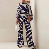 Women's Knit Off-the-Shoulder Wide Leg Two Piece Set