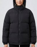 Women's Puffer Jacket Fleece Hooded Coat