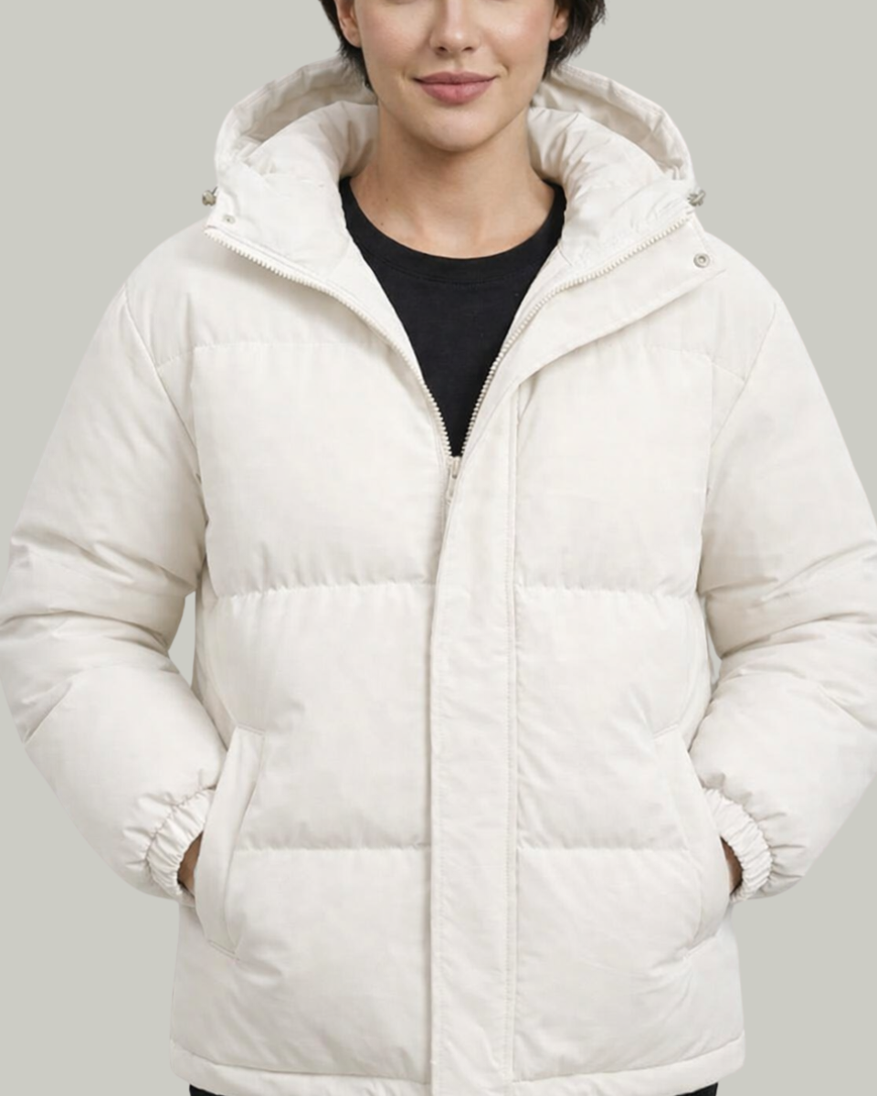 Women's Puffer Jacket Fleece Hooded Coat