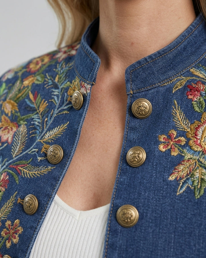 Women's Wool Mix Embroidered Cardigan Jacket