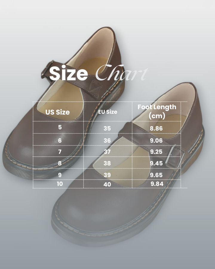 Women's Leather Mary Jane Shoes Buckle Strap Retro Footwear