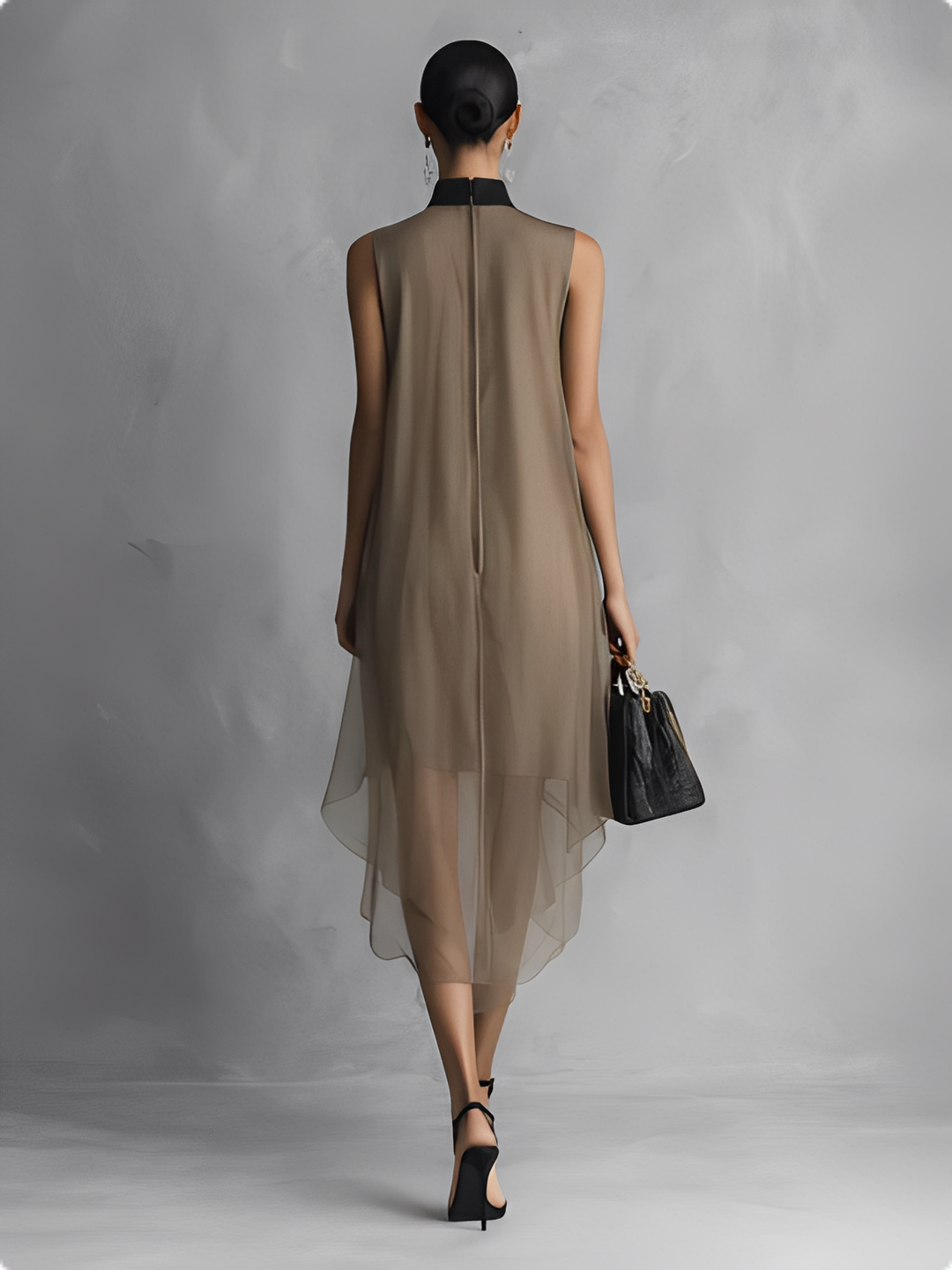 Women's Chiffon Elegant Flowy Evening Maxi Dress 