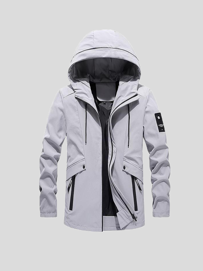 Men’s Water-Resistant Hooded Nylon Jacket