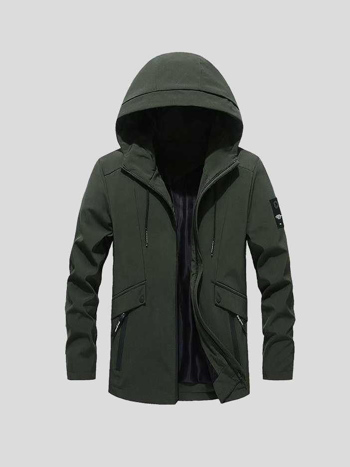 Men’s Water-Resistant Hooded Nylon Jacket