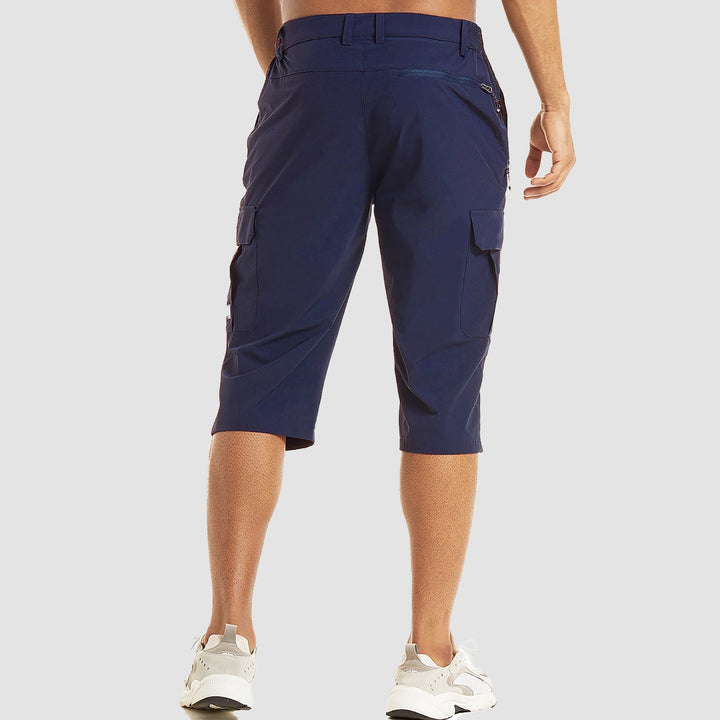 Men's Nylon Ripstop 3/4 Length Cargo Hiking Shorts