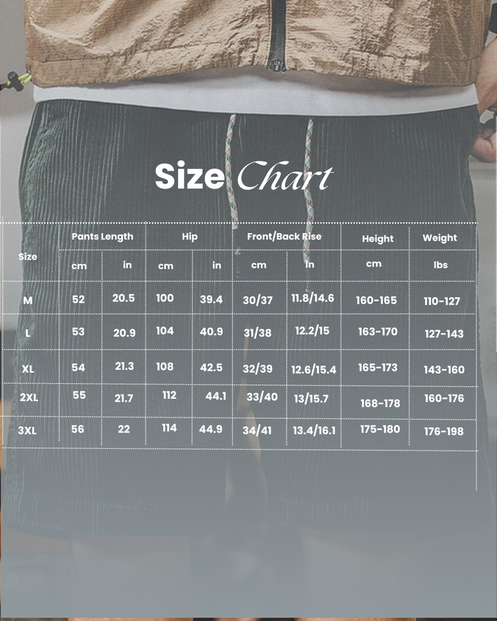Men's Corduroy Shorts Casual Summer Chino Shorts