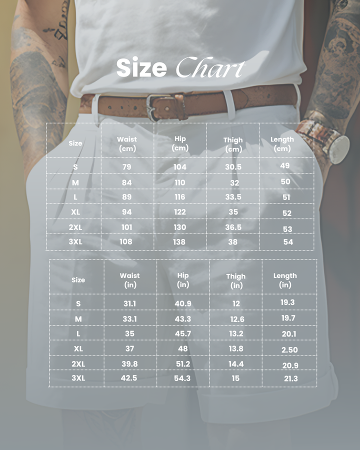 Men's Summer Linen Cotton Tailored Chino Shorts