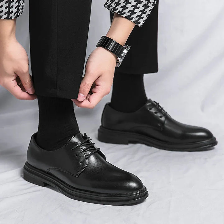 Men's Leather Derby Shoes Formal Wedding Evening Wear Business Dress Shoes