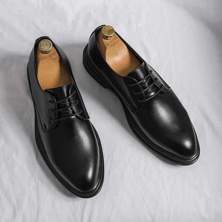 Men's Leather Derby Shoes Formal Wedding Evening Wear Business Dress Shoes