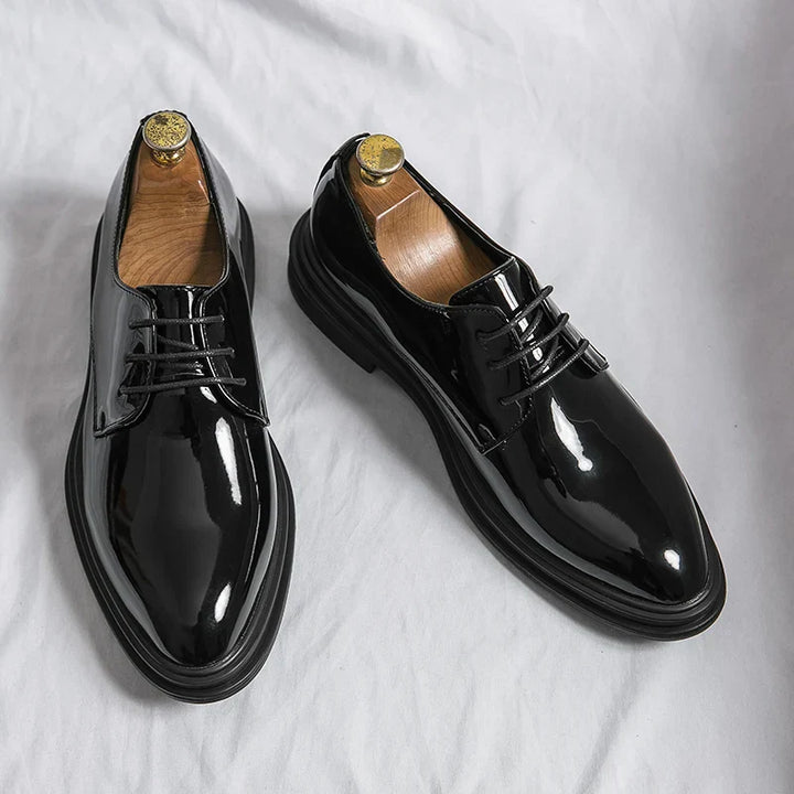 Men's Leather Derby Shoes Formal Wedding Evening Wear Business Dress Shoes
