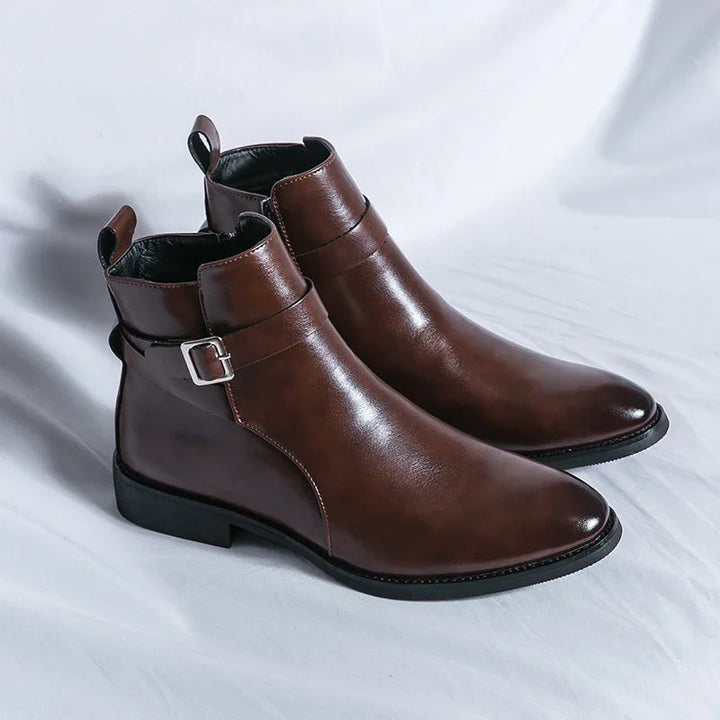 Men's Leather Chelsea Boots Formal Ankle Dress Shoes