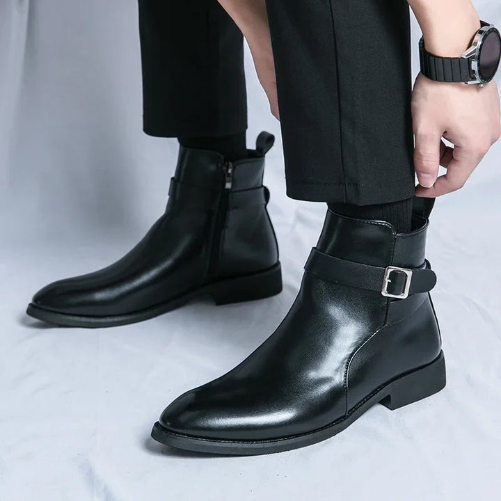 Men's Leather Chelsea Boots Formal Ankle Dress Shoes