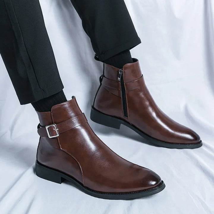Men's Leather Chelsea Boots Formal Ankle Dress Shoes