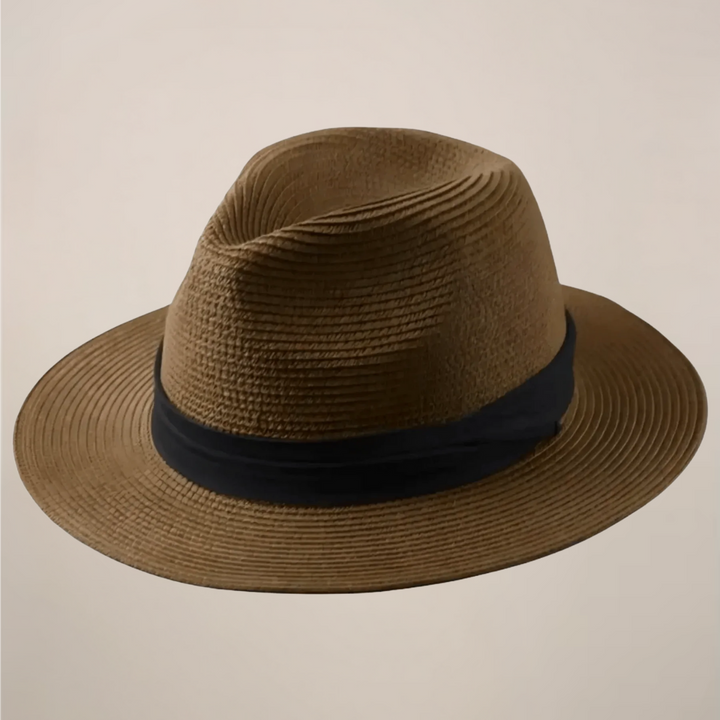 Men's Straw Panama Fedora Hat | Lightweight Breathable Sun Hat | Wide Brim Sun Hat