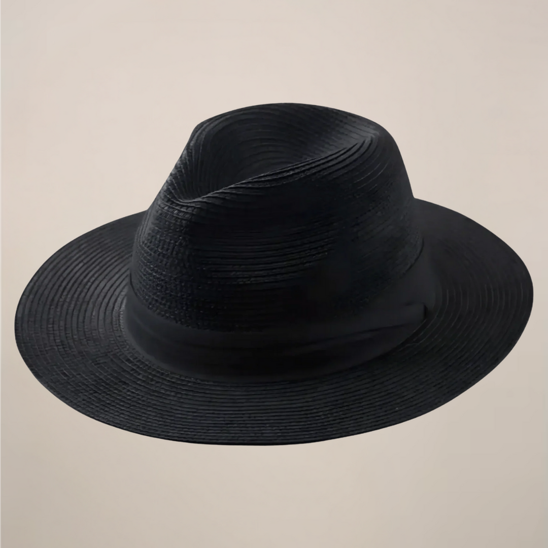 Men's Straw Panama Fedora Hat | Lightweight Breathable Sun Hat | Wide Brim Sun Hat