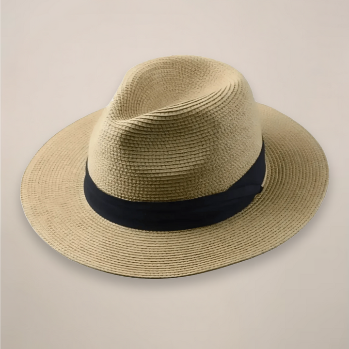 Men's Straw Panama Fedora Hat | Lightweight Breathable Sun Hat | Wide Brim Sun Hat