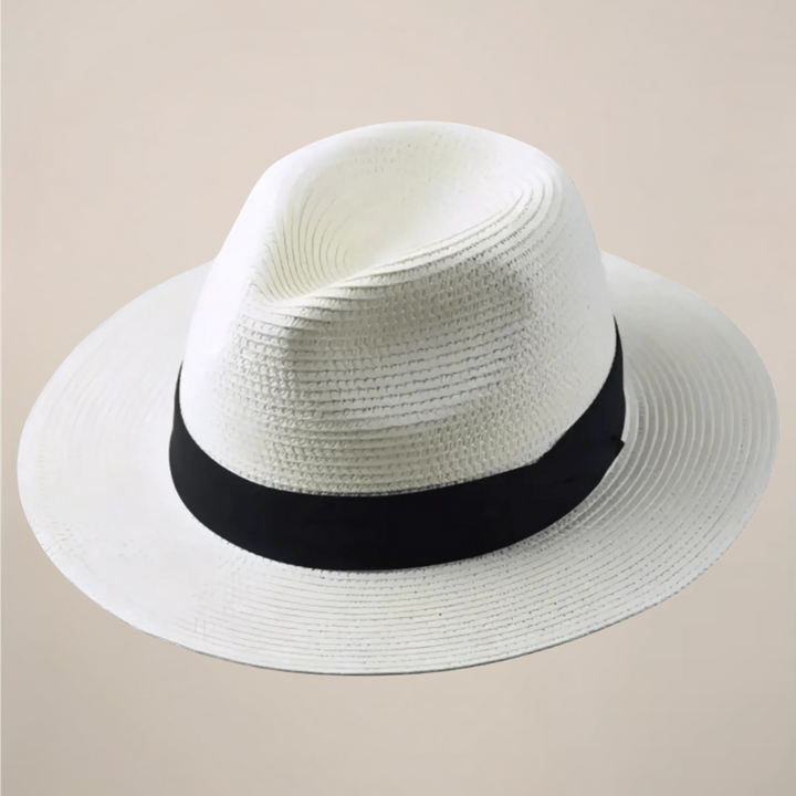 Men's Straw Panama Fedora Hat | Lightweight Breathable Sun Hat | Wide Brim Sun Hat