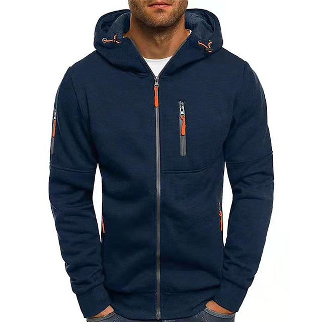 Fleece Hoodie Men's Zip Up Heavyweight Sweatshirt