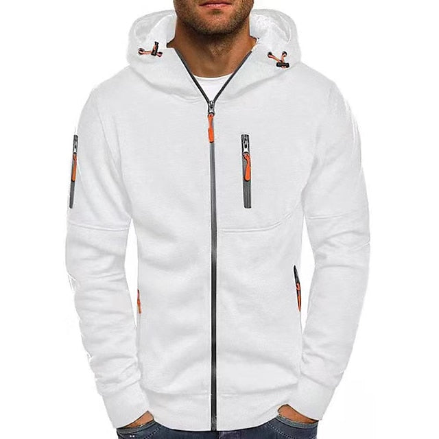Fleece Hoodie Men's Zip Up Heavyweight Sweatshirt