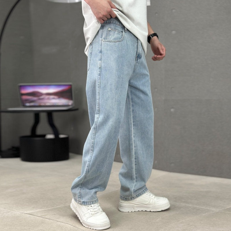 Jeans Men's Denim Baggy Wide Leg Relaxed Fit Pants