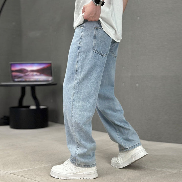 Jeans Men's Denim Baggy Wide Leg Relaxed Fit Pants