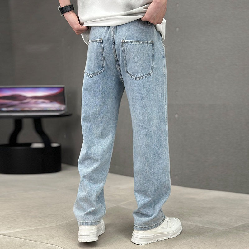 Jeans Men's Denim Baggy Wide Leg Relaxed Fit Pants