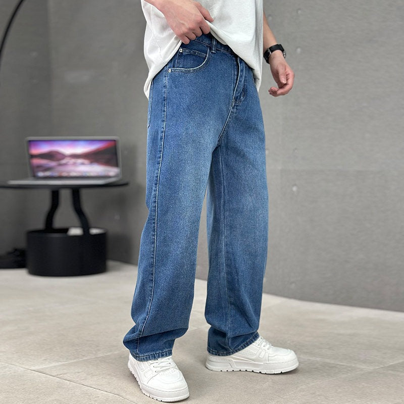 Jeans Men's Denim Baggy Wide Leg Relaxed Fit Pants