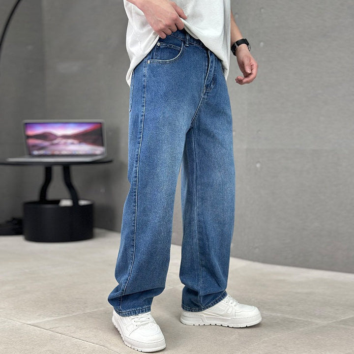 Jeans Men's Denim Baggy Wide Leg Relaxed Fit Pants
