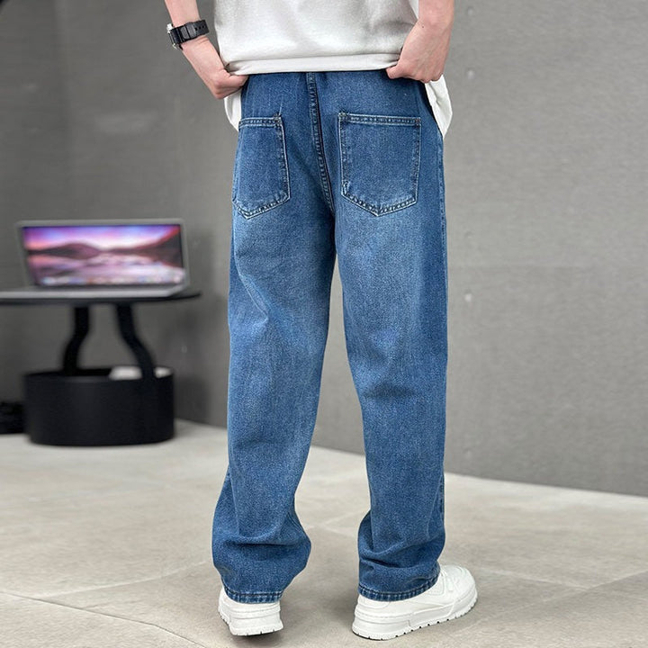 Jeans Men's Denim Baggy Wide Leg Relaxed Fit Pants