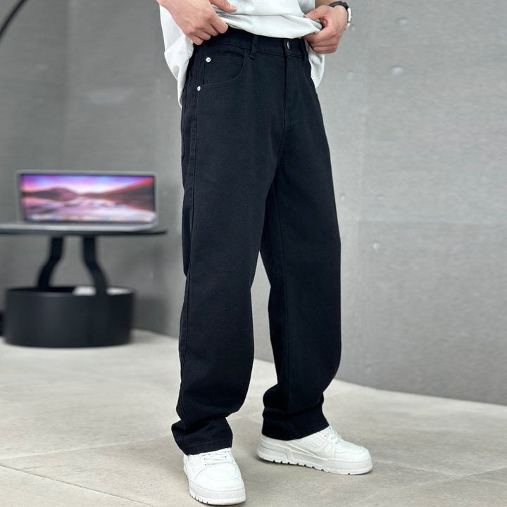 Jeans Men's Denim Baggy Wide Leg Relaxed Fit Pants