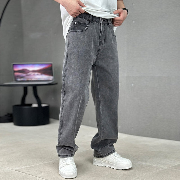 Jeans Men's Denim Baggy Wide Leg Relaxed Fit Pants