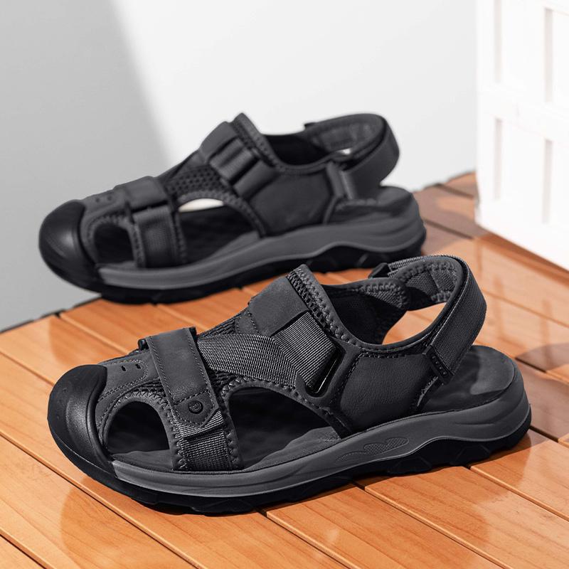 Men's Leather Athletic Sandals Hiking Outdoor Shoes