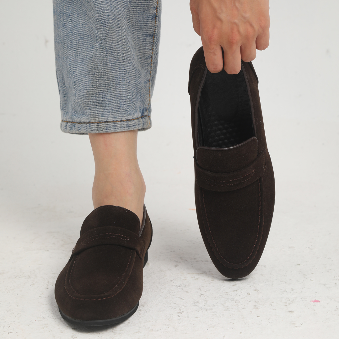 Men's Suede Penny Loafers Casual Formal Shoes