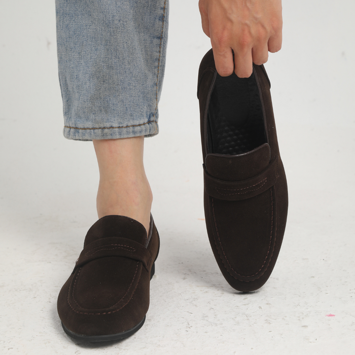 Men's Suede Penny Loafers Casual Formal Shoes