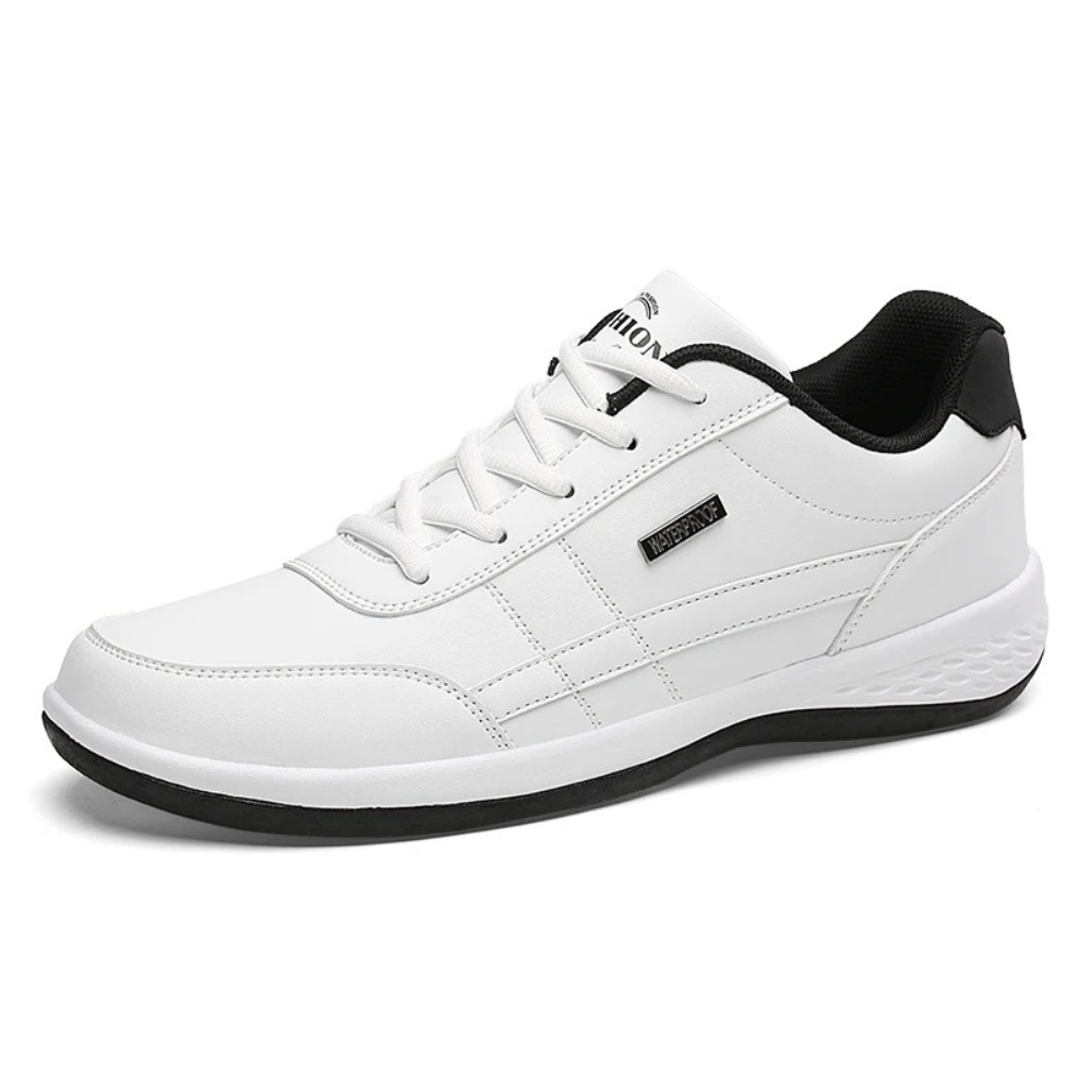 Leather Running Shoes Men's Walking Support Trainers