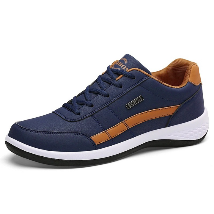 Leather Running Shoes Men's Walking Support Trainers