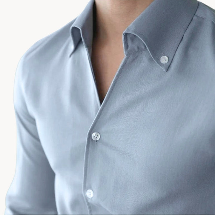 Men's Slim Fit Long Sleeve Oxford Dress Shirt
