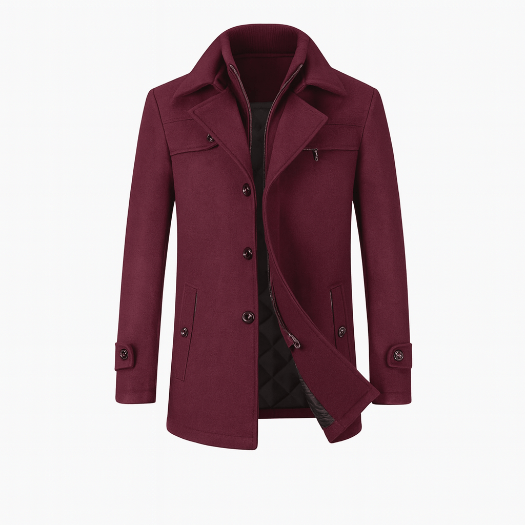 Men's Overcoat Wool Pea Coat Casual Jacket