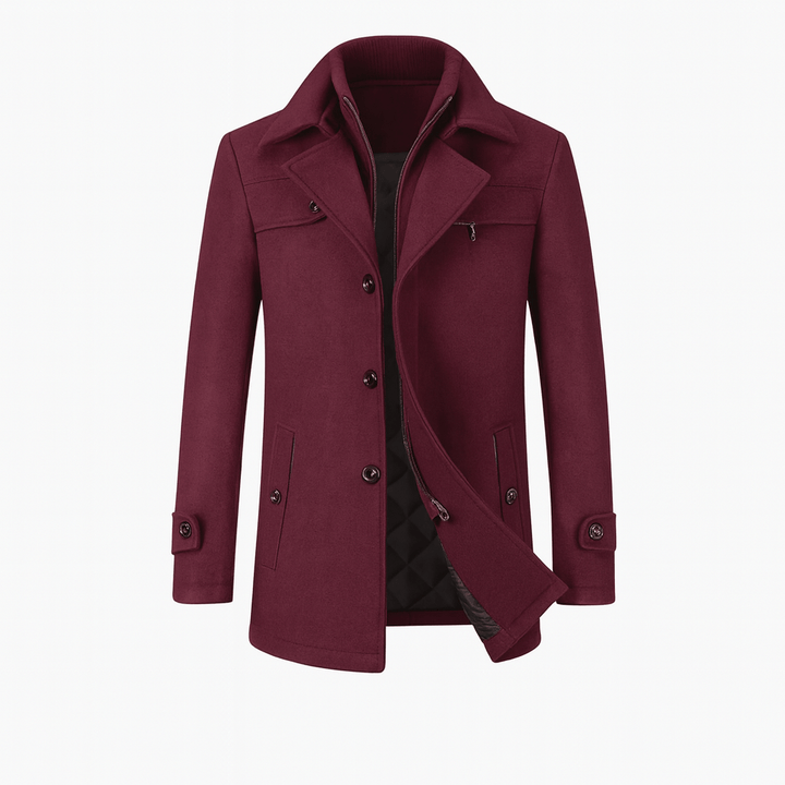 Men's Overcoat Wool Pea Coat Casual Jacket