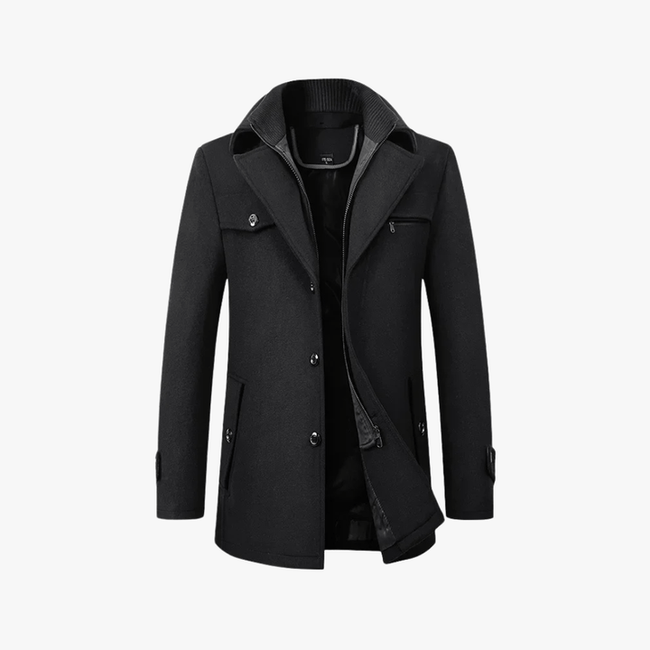 Men's Overcoat Wool Pea Coat Casual Jacket