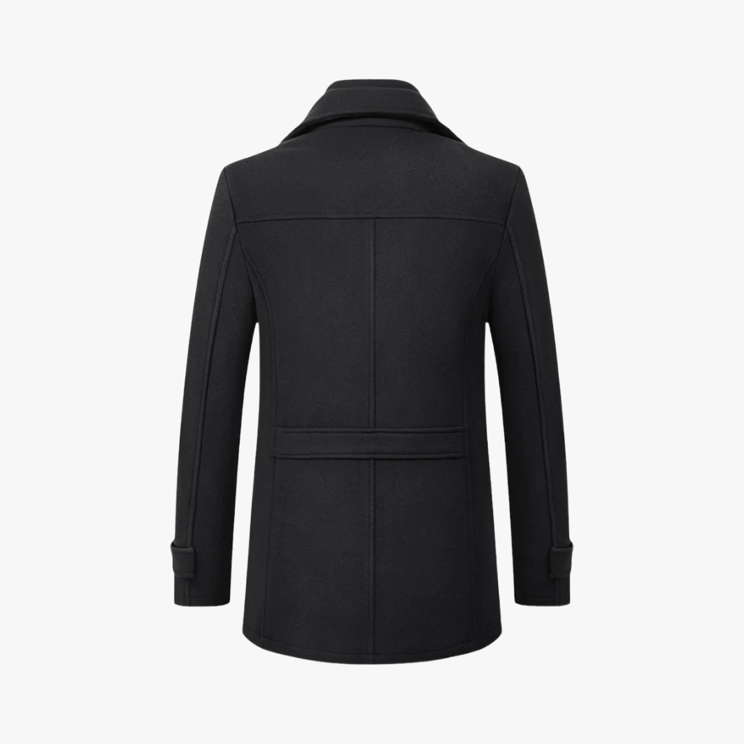 Men's Overcoat Wool Pea Coat Casual Jacket