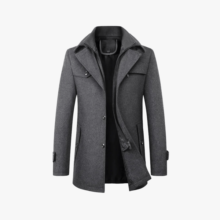 Men's Overcoat Wool Pea Coat Casual Jacket
