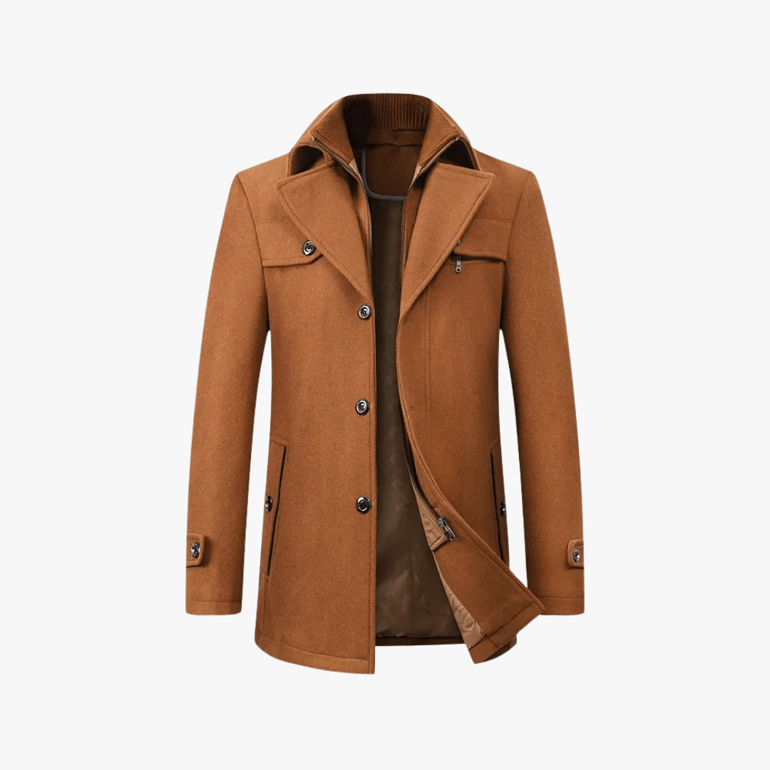 Men's Overcoat Wool Pea Coat Casual Jacket